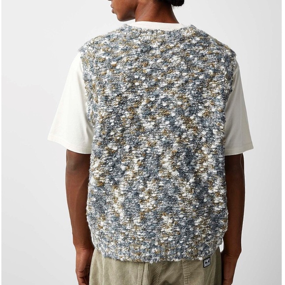 Obey Reuben gray marled touch of wool soft sweater vest NWT - Picture 2 of 8